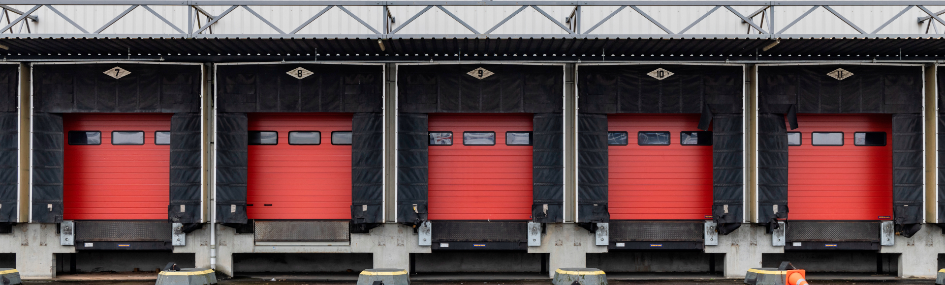 Steel Bay Doors external view of docking bays